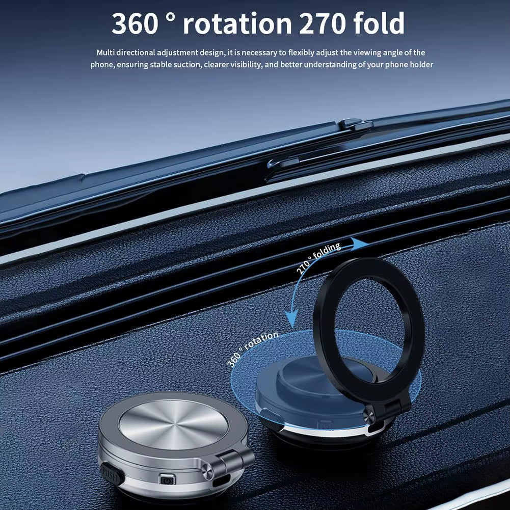 Vacuum Magnetic Suction Cup Folding Swivel Stand 360° Rotation for Magsafe Electric Vacuum Swivel Stand Electric Phone Holder