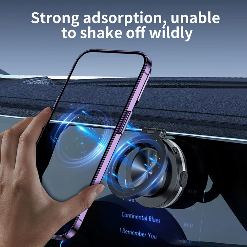 Vacuum Magnetic Suction Cup Folding Swivel Stand 360° Rotation for Magsafe Electric Vacuum Swivel Stand Electric Phone Holder